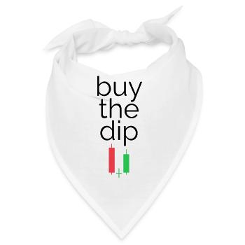 Buy the dip - Für alle Finance Bros - Bandana - Weiß - Vorne
