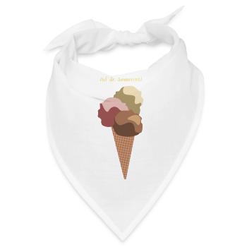 Auf die Sommerzeit Eiswaffel - Bandana - Weiß - Vorne