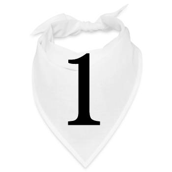 1. 1 Jahr. 1. JUBILÄUM. 1-JAHRESJUBILÄUM. - Bandana - Weiß - Vorne