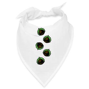Kastanie Symbol - Bandana - Weiß - Vorne