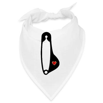 Sicherheitsnadel Näherin Schwangerschaft - Bandana - Weiß - Vorne