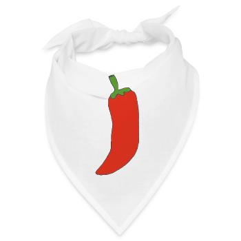 Feurige peperoni - Bandana - Weiß - Vorne