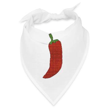 Chili Pixelkunst Feuerrot - Bandana - Weiß - Vorne