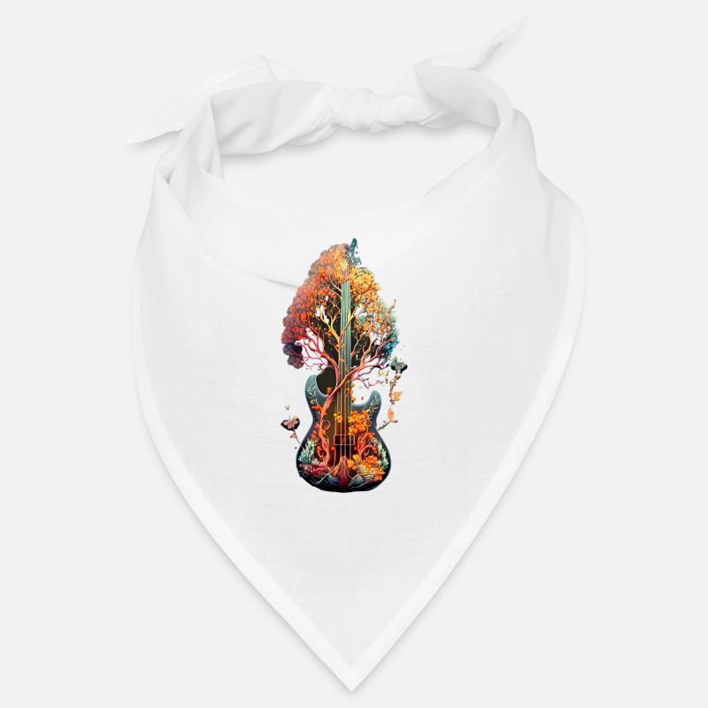 Gift guitar splash art tree guitarist Bandana
