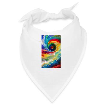 Bunte Spirale Universum - Bandana - Weiß - Vorne