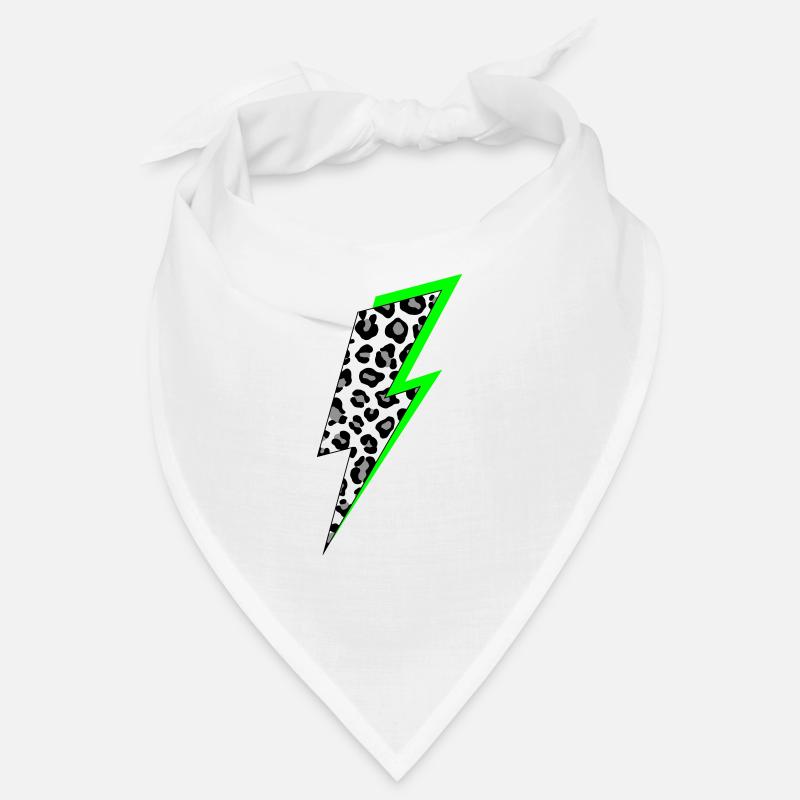 Blitz Leoparden Muster mit Neon Schatten Bandana