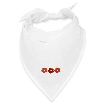 Retro-Blümchen. - Bandana - Weiß - Vorne
