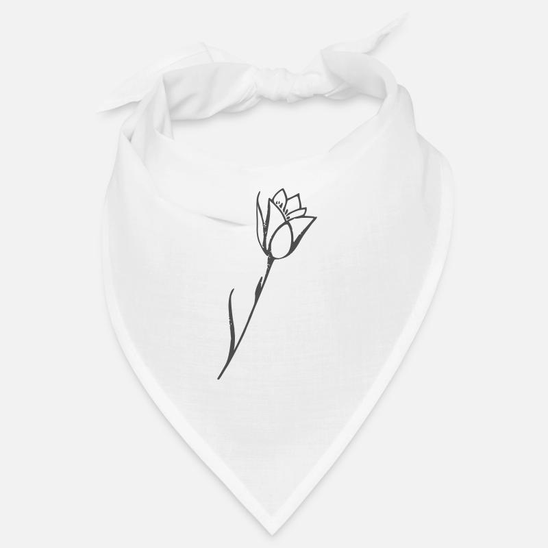 Tulipe dessin motif fleuri uni Bandana