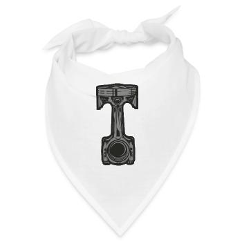 Kolben mit Pleuel - Bandana - Weiß - Vorne