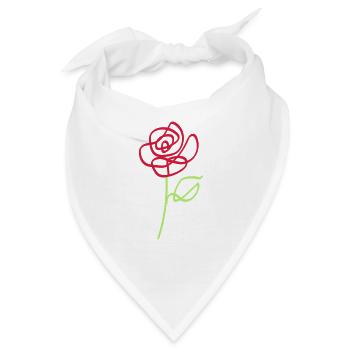 Rose - Bandana - Weiß - Vorne