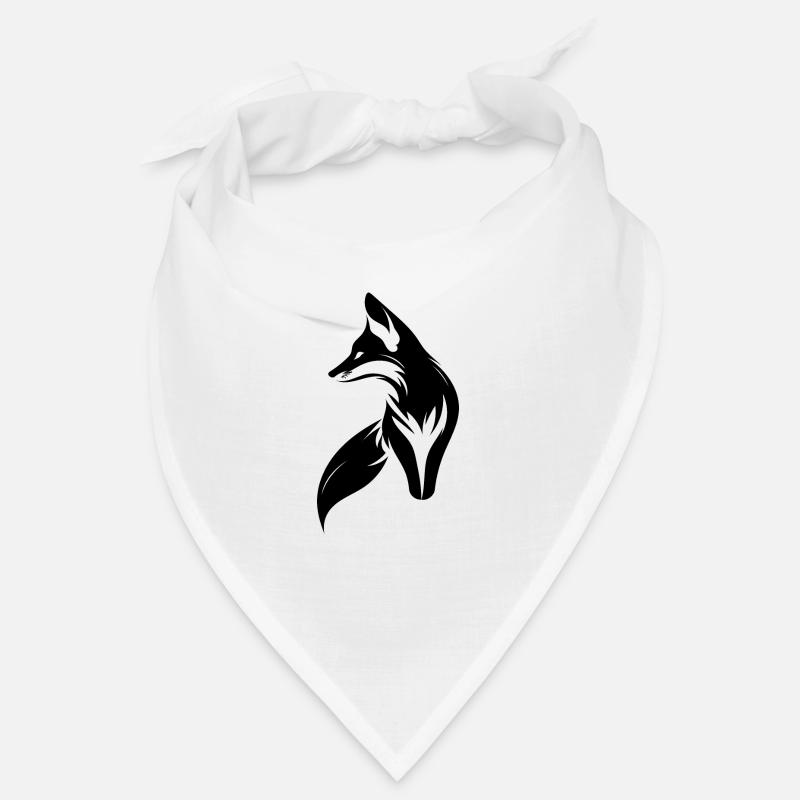 Cute Cute Fox Portrait Tattoo Style Bandana