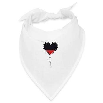 Herz ausgelaugt - Bandana - Weiß - Vorne