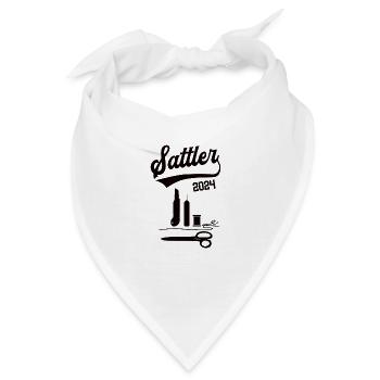 Sattler 2024 Beruf Sattlerei Lehre Lehrling - Bandana - Weiß - Vorne