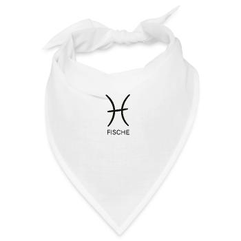 pisces fische simple symbol black - Bandana - Weiß - Vorne