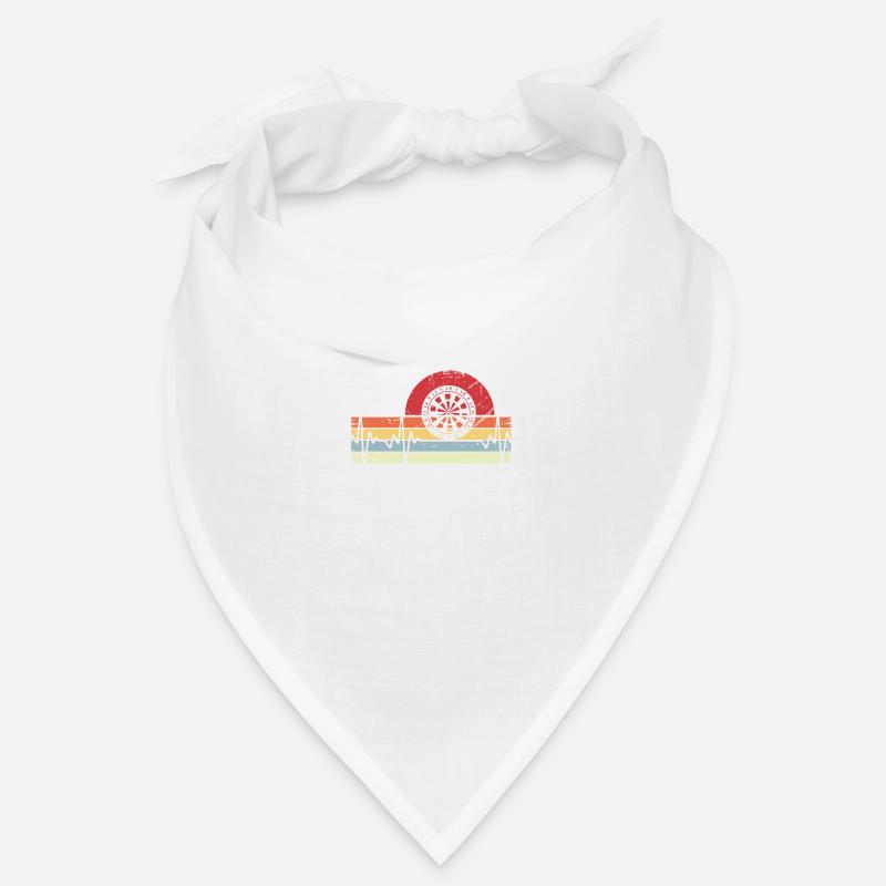 Retro-Linien - Herzschlag - Dartscheibe - Bandana