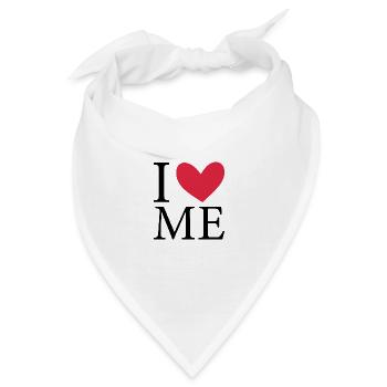 I Love Me, I Heart Me, Love Myself - Bandana - Weiß - Vorne