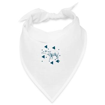 Nasenbär - Rüsselbär - Zootier - Tierfreund - Bandana - Weiß - Vorne