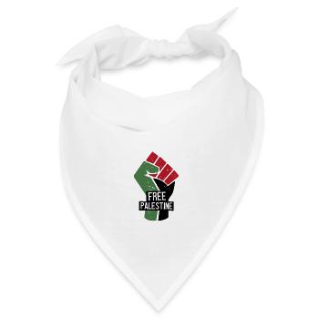 Befreit Palästina - Bandana - Weiß - Vorne
