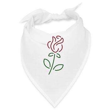 Blume Rose - Bandana - Weiß - Vorne