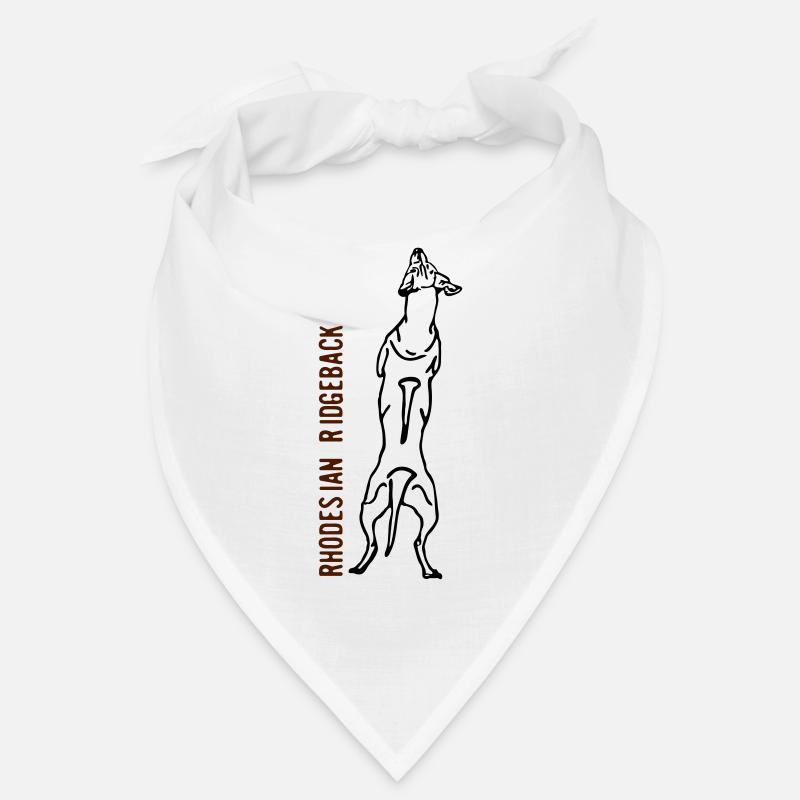Rhodesian Ridgeback Rücken - Bandana - Weiß
