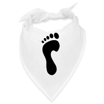 Fuß links - Bandana - Weiß - Vorne