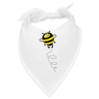 Biene – Hummel – Bienchen - Bandana - Weiß - Vorne