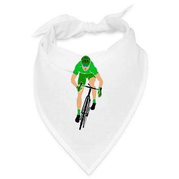 Sprinter auf dem Rennrad - Bandana - Weiß - Vorne