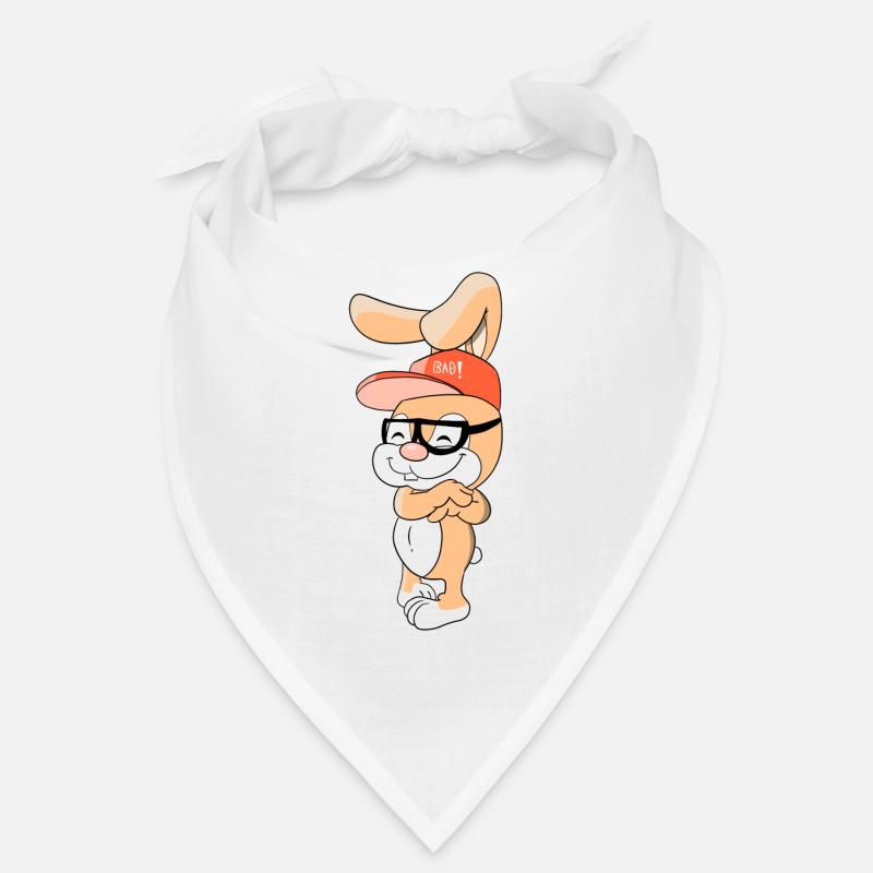 Cool bunny rabbit with cap and glasses Bandana
