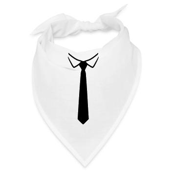 Krawatte - Bandana - Weiß - Vorne