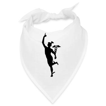 hermes gott griechische mythologie olympus bote - Bandana - Weiß - Vorne