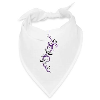 Eheringe, Hochzeit, Ehe, zwei Ringe - Bandana - Weiß - Vorne