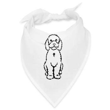 Portugiesischer Wasserhund - Bandana - Weiß - Vorne