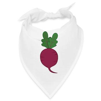 Rote Beete - Bandana - Weiß - Vorne