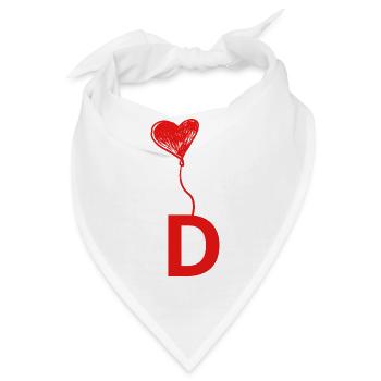 Brief des Herzens - Bandana - Weiß - Vorne
