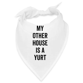 Mein anderes Haus ist eine Jurte - Bandana - Weiß - Vorne