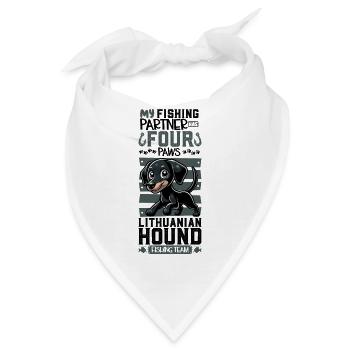 Angeln und Litauische Bracke - Bandana - Weiß - Vorne