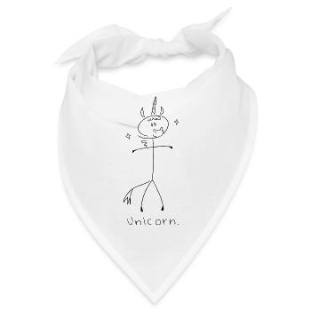 unicorn. (schwarze Linien) (von Leni Riosa) - Bandana - Weiß - Vorne
