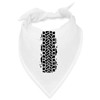 Reifenspur Profil Schlamm MTB - Bandana - Weiß - Vorne