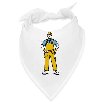 Handwerker - Bandana - Weiß - Vorne