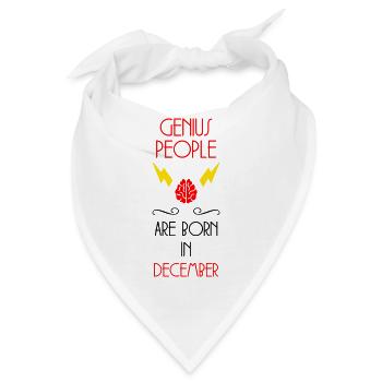 Genie-Genie-Genie, geboren im Dezember - Bandana - Weiß - Vorne