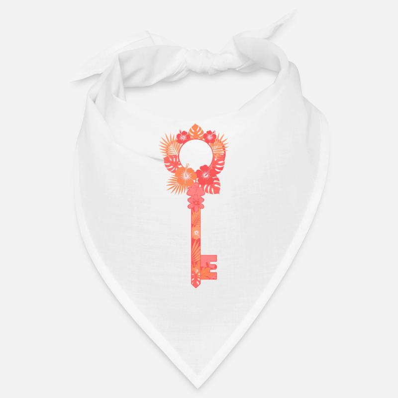 Tropical Flower Key Bandana