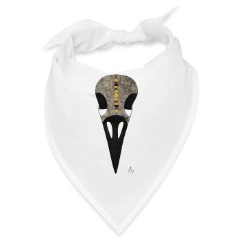 Rabenschadel Mondzyklus - Bandana - Weiß - Vorne