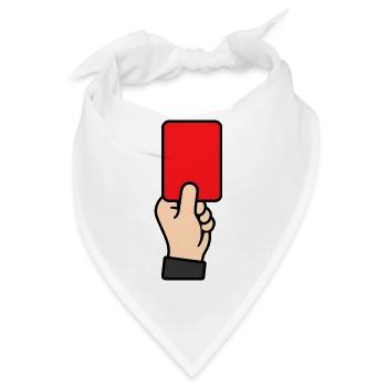 Rote Karte Schiedsrichter – Fussball Icon Vektor - Bandana - Weiß - Vorne