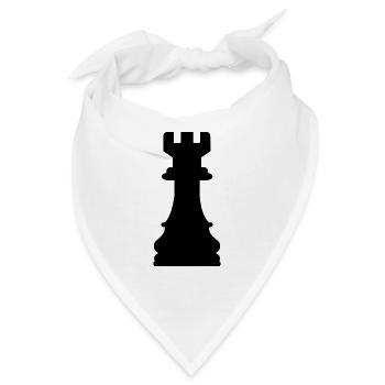 Schach Turm - Bandana - Weiß - Vorne