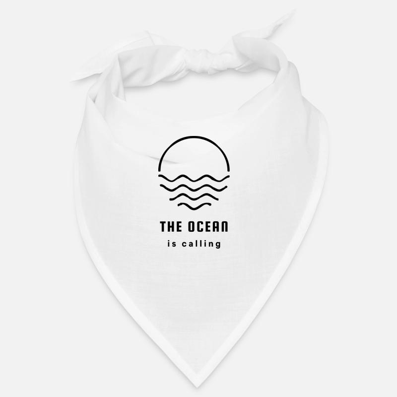 The ocean is calling - Bandana - Weiß