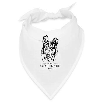 Smooth Collie Kurzhaar Dad Hunde Hund Wilsigns - Bandana - Weiß - Vorne