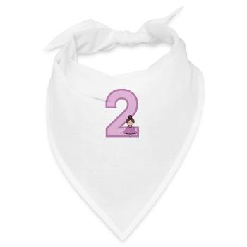 Zahl 2 - Bandana - Weiß - Vorne