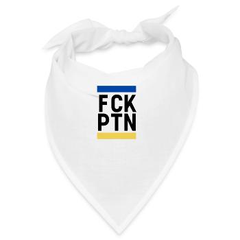 FCK PTN Ukraine Russland Anti Putin - Bandana - Weiß - Vorne