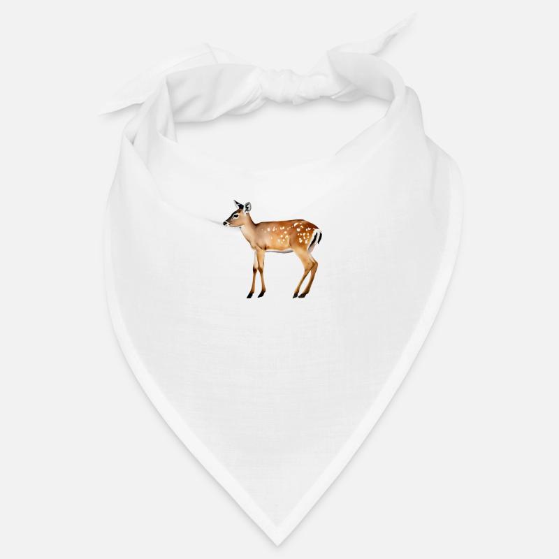 Damhirsch mit einfarbigem Hintergrund Bandana