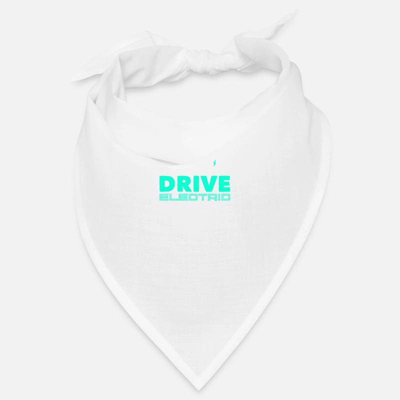 E Auto Elektro Auto Grün - Bandana - Weiß